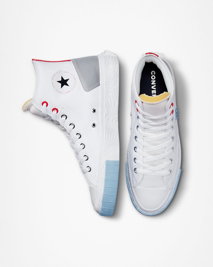 Men's Converse Chuck Taylor Alt Star Reflective Shine High Top Shoes White / Red / Blue | AU 149E6W